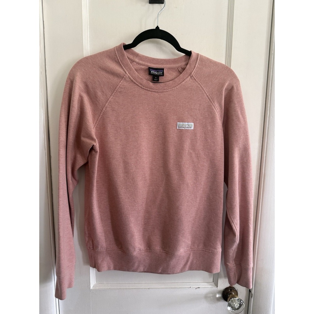 Patagonia 2 Pastel P-6 Label Ahnya Crew Sweatshirt Lot Women's Small Pink Blue - Picture 3 of 6